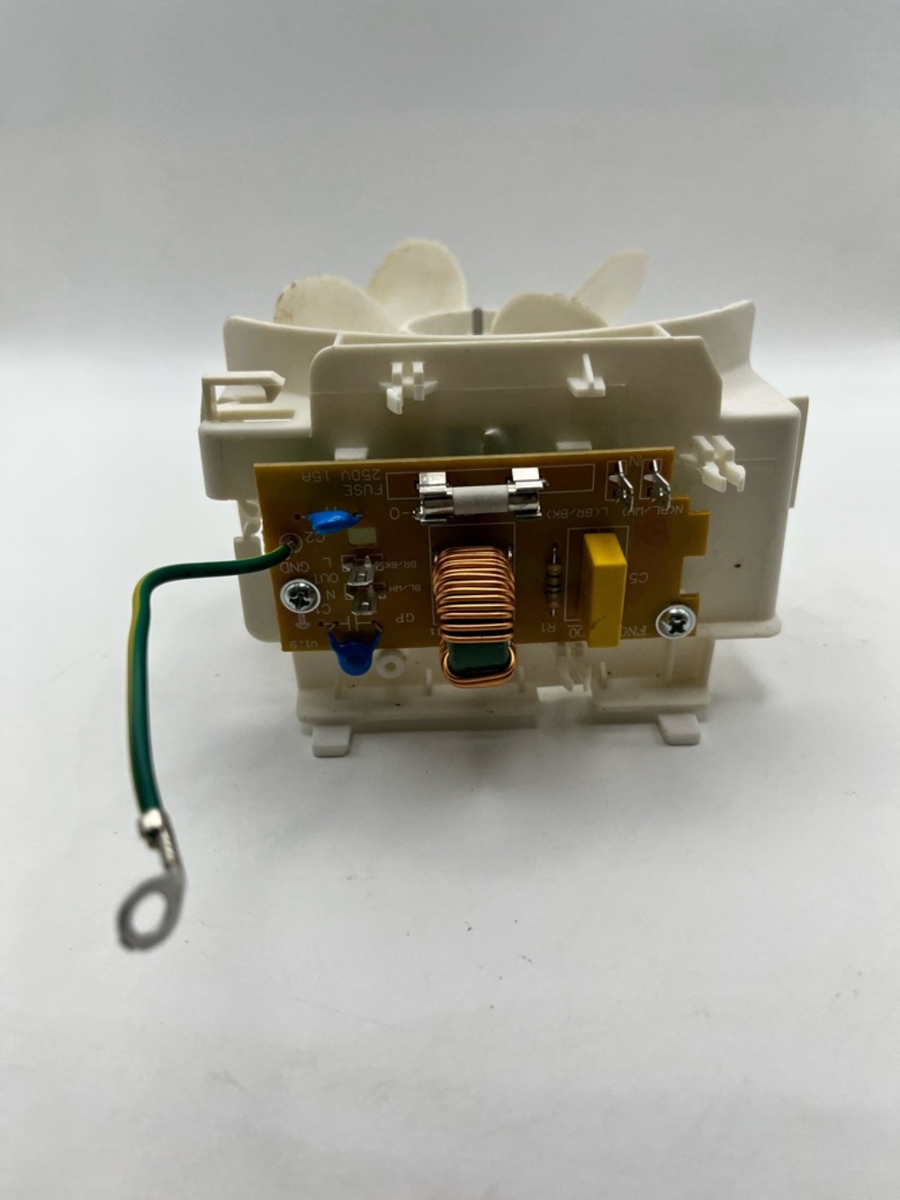 White Plastic Microwave Fan Motor Assembly with PCB